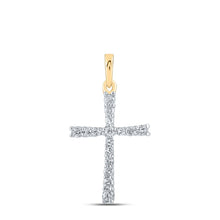 Load image into Gallery viewer, Radiant Faith Diamond Cross Pendant product  Top View from Splendid Jewellery