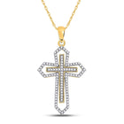 Gothic Elegance Diamond Cross Pendant product  Top View from Splendid Jewellery