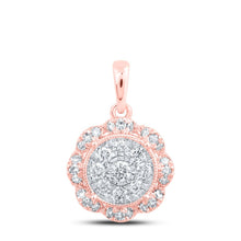 Load image into Gallery viewer, Radiant Rose Gold Diamond Circle Pendant: A Timeless Symbol of Elegance and Love - Alternate view 1 from Splendid Jewellery