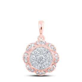 Radiant Rose Gold Diamond Circle Pendant: A Timeless Symbol of Elegance and Love - Alternate view 1 from Splendid Jewellery