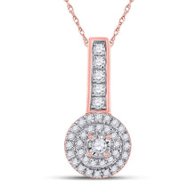 Load image into Gallery viewer, Radiant Rose Gold Diamond Circle Pendant - Alternate view 1 from Splendid Jewellery