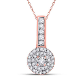Radiant Rose Gold Diamond Circle Pendant - Alternate view 1 from Splendid Jewellery