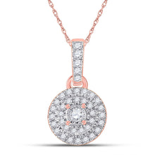 Load image into Gallery viewer, Radiant Rose Gold Diamond Circle Pendant: A Timeless Symbol of Love and Elegance - Alternate view 1 from Splendid Jewellery