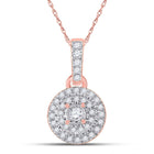 Radiant Rose Gold Diamond Circle Pendant: A Timeless Symbol of Love and Elegance - Alternate view 1 from Splendid Jewellery