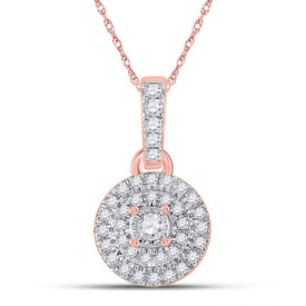 Radiant Rose Gold Diamond Circle Pendant: A Timeless Symbol of Love and Elegance - Alternate view 1 from Splendid Jewellery