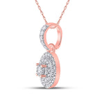 Radiant Rose Gold Diamond Circle Pendant: A Timeless Symbol of Love and Elegance - Alternate view 2 from Splendid Jewellery