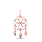 Enchanted Rose Gold Diamond Dream Catcher Pendant - Alternate view 1 from Splendid Jewellery
