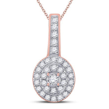 Load image into Gallery viewer, Radiant Rose Gold Diamond Elegance Pendant - Alternate view 1 from Splendid Jewellery