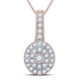 Radiant Rose Gold Diamond Elegance Pendant - Alternate view 1 from Splendid Jewellery