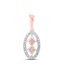 Load image into Gallery viewer, Romantic Rose Gold Diamond Oval Pendant - A Timeless Treasure - Alternate view 1 from Splendid Jewellery