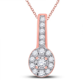 Rose Gold Diamond Elegance Pendant - Alternate view 1 from Splendid Jewellery