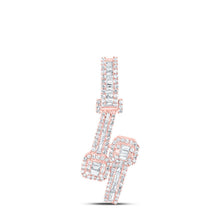 Load image into Gallery viewer, Radiant Rose: 10kt Rose Gold Womens Round Diamond Square Cuff Fashion Pendant 1 Cttw - Alternate view 1 from Splendid Jewellery