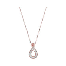 Load image into Gallery viewer, Romantic Rose Gold Teardrop Diamond Pendant - Alternate view 1 from Splendid Jewellery