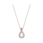 Romantic Rose Gold Teardrop Diamond Pendant - Alternate view 1 from Splendid Jewellery