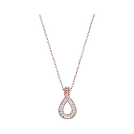 Romantic Rose Gold Teardrop Diamond Pendant - Alternate view 1 from Splendid Jewellery