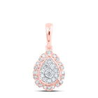 Enchanting Rose Gold Diamond Teardrop Pendant - Alternate view 1 from Splendid Jewellery