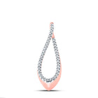 Romantic Rose Gold Diamond Teardrop Pendant - Alternate view 1 from Splendid Jewellery