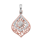 Eternal Elegance: Two-Tone Gold Diamond Openwork Pendant - Alternate view 1 from Splendid Jewellery