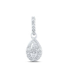 Splendid Pear Diamond Fashion Pendant Top view from the 10Kt White Gold Womens Pear Diamond Fashion Pendant 1 6 Cttwpin216441 collection by Splendid Jewellery