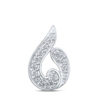 10kt White Gold Diamond Elegance Pendant | Splendid Jewellery Top view from the 10Kt White Gold Womens Round Diamond Fashion Pendant 1 10 Cttwpin214594 collection by Splendid Jewellery