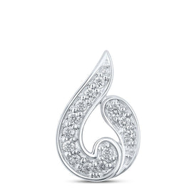 10kt White Gold Diamond Elegance Pendant | Splendid Jewellery Top view from the 10Kt White Gold Womens Round Diamond Fashion Pendant 1 10 Cttwpin214594 collection by Splendid Jewellery