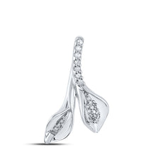 Load image into Gallery viewer, Enchanting Brilliance: 10kt White Gold Diamond Pendant Top view from the 10Kt White Gold Womens Round Diamond Fashion Pendant 1 10 Cttwpin215656 collection by Splendid Jewellery