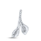 Enchanting Brilliance: 10kt White Gold Diamond Pendant Top view from the 10Kt White Gold Womens Round Diamond Fashion Pendant 1 10 Cttwpin215656 collection by Splendid Jewellery