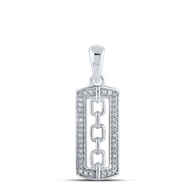 10kt White Gold Diamond Elegance Pendant Top view from the 10Kt White Gold Womens Round Diamond Fashion Pendant 1 10 Cttwpin210810 collection by Splendid Jewellery