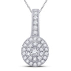 Radiant Elegance: 10kt White Gold Round Diamond Fashion Pendant 1/3 Cttw Top view from the 10Kt White Gold Womens Round Diamond Fashion Pendant 1 3 Cttwpin288249 collection by Splendid Jewellery