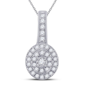 Radiant Elegance: 10kt White Gold Round Diamond Fashion Pendant 1/3 Cttw Top view from the 10Kt White Gold Womens Round Diamond Fashion Pendant 1 3 Cttwpin288249 collection by Splendid Jewellery