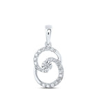 Radiant Brilliance: 10kt White Gold Womens Round Diamond Fashion Pendant 1/4 Cttw Top view from the 10Kt White Gold Womens Round Diamond Fashion Pendant 1 4 Cttwpin219176 collection by Splendid Jewellery