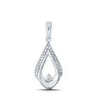 Splendid Brilliance: 10kt White Gold Womens Round Diamond Fashion Pendant Top view from the 10Kt White Gold Womens Round Diamond Fashion Pendant 1 8 Cttwpin215611 collection by Splendid Jewellery