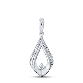 Splendid Brilliance: 10kt White Gold Womens Round Diamond Fashion Pendant Top view from the 10Kt White Gold Womens Round Diamond Fashion Pendant 1 8 Cttwpin215611 collection by Splendid Jewellery