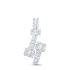 Brilliant Diamond Square Cuff Pendant - 10kt White Gold, 1/2 Cttw Top view from the 10Kt White Gold Womens Round Diamond Square Cuff Fashion Pendant 1 2 Cttwpin219976 collection by Splendid Jewellery