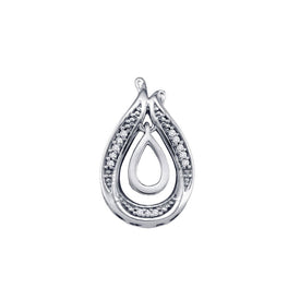 Enchanting Love Diamond Pendant Top view from the 10Kt White Gold Womens Round Diamond Teardrop Pendant 1 20 Cttwpin14903 collection by Splendid Jewellery