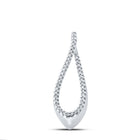 10kt White Gold Diamond Teardrop Pendant - A Timeless Symbol of Elegance and Beauty Top view from the 10Kt White Gold Womens Round Diamond Teardrop Pendant 1 8 Cttwpin215638 collection by Splendid Jewellery