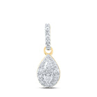 Radiant Pear Diamond Fashion Pendant | 10kt Yellow Gold Womens 1/6 Cttw | Splendid Jewellery product  Top View from Splendid Jewellery