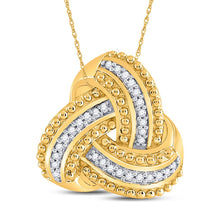 Load image into Gallery viewer, Eternal Love Diamond Celtic Knot Pendant product  Top View from Splendid Jewellery