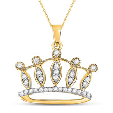 Load image into Gallery viewer, Crown Jewel Diamond Pendant product  Top View from Splendid Jewellery