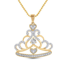 Load image into Gallery viewer, Regal Majesty Diamond Fashion Pendant product  Top View from Splendid Jewellery
