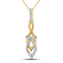 Load image into Gallery viewer, 10kt Yellow Gold Diamond Spade Fashion Pendant: A Mesmerizing Elegance product  Top View from Splendid Jewellery