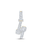 Radiant Brilliance: 10kt Yellow Gold Diamond Square Cuff Fashion Pendant product  Top View from Splendid Jewellery