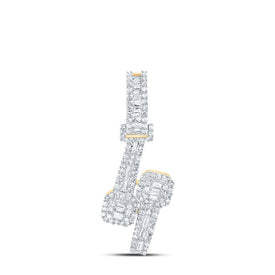 Radiant Brilliance: 10kt Yellow Gold Diamond Square Cuff Fashion Pendant product  Top View from Splendid Jewellery
