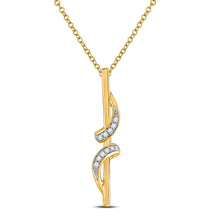 Load image into Gallery viewer, 10kt Yellow Gold Diamond Bar Pendant - Timeless Elegance and Dazzling Brilliance - Top View