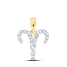 Load image into Gallery viewer, Celestial Beauty Diamond Zodiac Aries Pendant - Top View