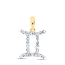 Load image into Gallery viewer, Gemini Celestial Splendor Diamond Pendant - Top View