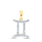 Gemini Celestial Splendor Diamond Pendant - Top View