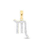 Scorpio Splendor: 10kt Yellow Gold Diamond Zodiac Pendant - Top View
