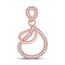 Load image into Gallery viewer, Rose Gold Diamond Splendor Pendant - Top View