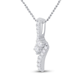 Radiant Duo Diamond Pendant - Side View